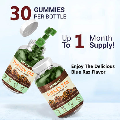 Unbound Turkey Tail Mushroom Gummies for Cognitive Functioning, Improve Sleep, Boost Immunity